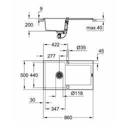 Кухонна мийка Grohe Sink K500 31644AP0