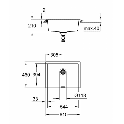 Кухонна мийка Grohe EX Sink K700U 31655AP0