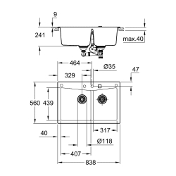 Кухонна мийка Grohe Sink K700 31657AT0