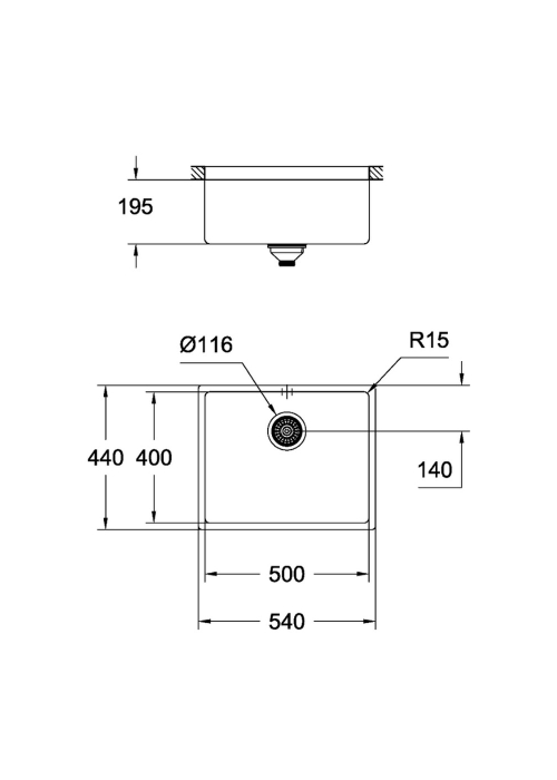 Кухонная мойка Grohe Sink K700 Undermount 31574AL0