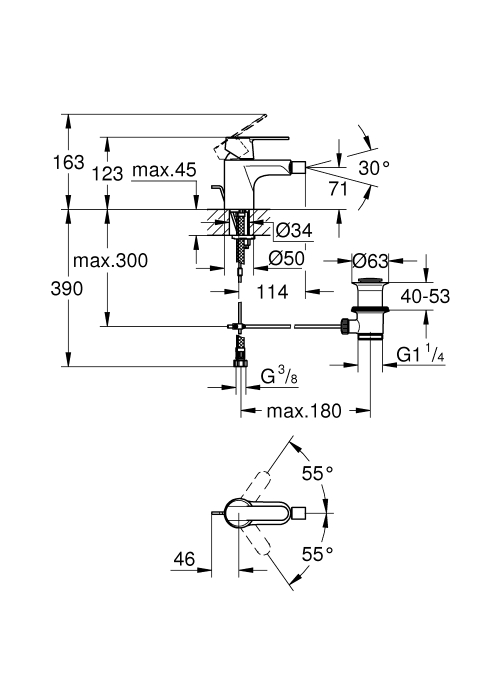 Змішувач для біде Grohe Get 32885000