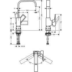 Смеситель для раковины Hansgrohe Metropol с донным клапаном Push-Open 74511000