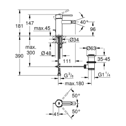 Змішувач для біде Grohe Essence New 32935GL1