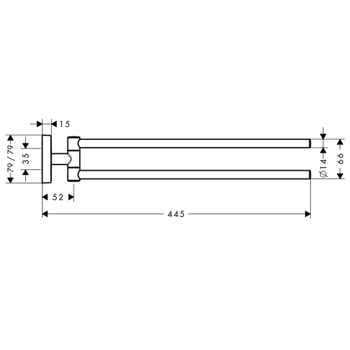 Рушникотримувач Hansgrohe PuraVida 41512000