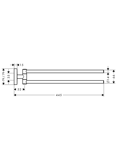 Рушникотримувач Hansgrohe PuraVida 41512000