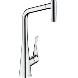 Смеситель для кухни Hansgrohe Metris Select M71 с выдвижным изливом Sbox 73801000