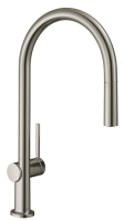 Смеситель Hansgrohe Talis M54 для кухонной мойки с выдвижным душем Stainless Steel 72802800