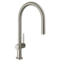 Змішувач Hansgrohe Talis M54 для кухонного миття з висувним душем Stainless Steel 72802800