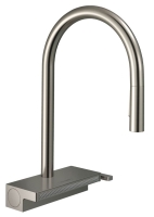 Смеситель для кухни Hansgrohe Aquno Select M81 с выдвижным душем, под сталь 73831800