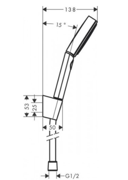 Душовий набір Hansgrohe Pulsify Select із душовим шлангом 125 см 24302670