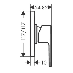 Смеситель для душа Hansgrohe Vernis Shape 71658000 хром