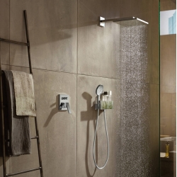 Верхний душ Hansgrohe Raindance E 300 1jet с душевым кронштейном Brushed Black Chrome 26238340