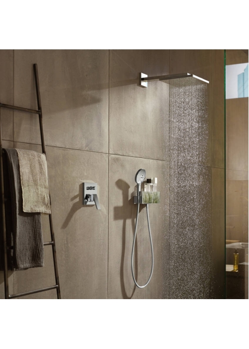 Верхний душ Hansgrohe Raindance E 300 1jet с душевым кронштейном Brushed Black Chrome 26238340