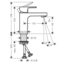 Смеситель для раковины Hansgrohe Vernis Shape 71569000 хром