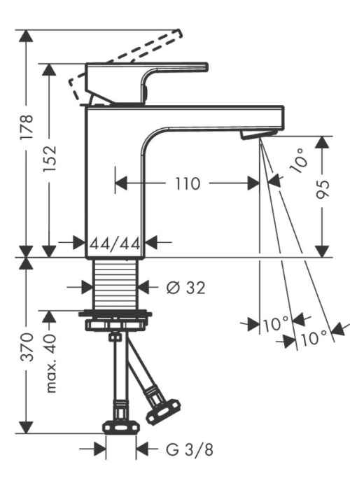 Змішувач для раковини Hansgrohe Vernis Shape 71569000 хром