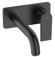 Змішувач для раковини настінний Hansgrohe Vernis Shape 71578670 чорний