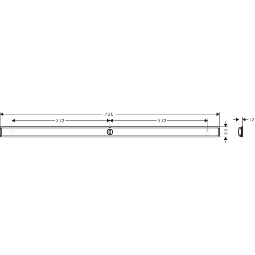 Штанга для душу Hansgrohe WallStoris 70 см чорний матовий 27904670