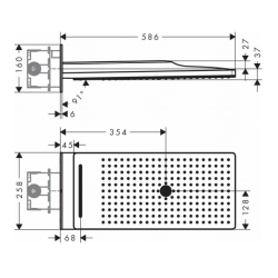 Верхній душ Hansgrohe Rainmaker Select 580 3jet білий/хром 24001400