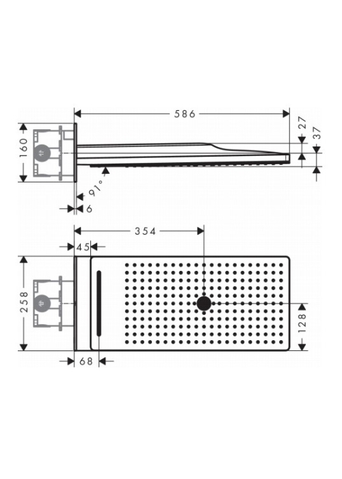 Верхній душ Hansgrohe Rainmaker Select 580 3jet білий/хром 24001400