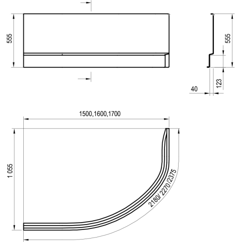 Панель для ванни Ravak A ROSA II L 150 N CZK1200AN0