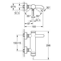 Смеситель для ванны Grohe EssenceNew 33624DA1