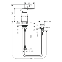 Змішувач для біде Hansgrohe Vernis Blend, хром 71214000