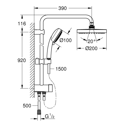 Душовий гарнітур Grohe New Tempesta Cosmopolitan 26453001