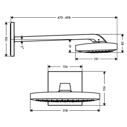 Верхній душ Hansgrohe Raindance Select E 300 3jet хром/білий 26468400