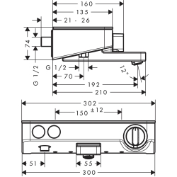 Термостат для ванны Hansgrohe Ecostat Select 13151400