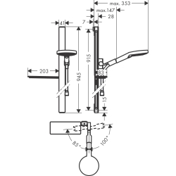 Душовий набір Hansgrohe Raindance Select 120/90 см 3Jet Chrome 27648000