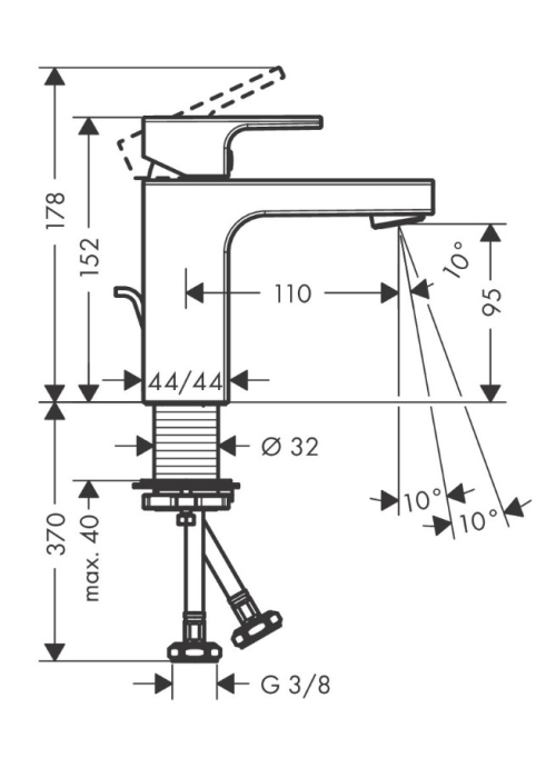 Змішувач для раковини Hansgrohe Vernis Shape CoolStart, хром 71594000