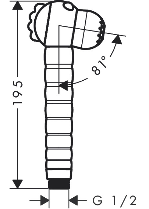 Ручной душ детский Hansgrohe Jocolino 2Jet crocodile 28788570