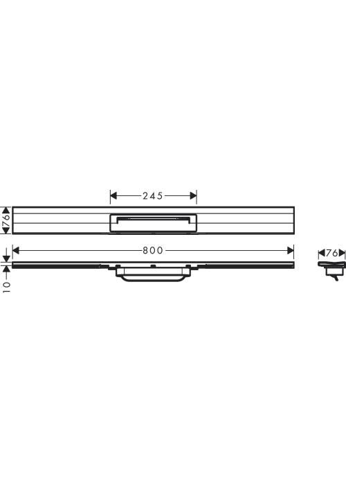 Верхня частина Hansgrohe "RainDrain Flex" для каналу (пристінна) 700 мм Chrome 56050000