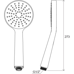 Лейка ручного душа Ravak Flat S 960.00 X07P343