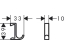 Гачок для рушників Hansgrohe WallStoris 27929700 на штангу, білий матовий