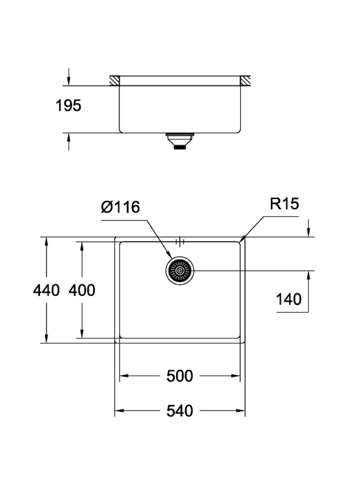 Кухонная мойка Grohe Sink K700U 31574GN0