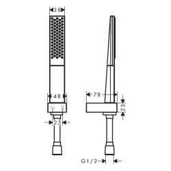 Душевой набор Hansgrohe Rainfinity 100 1jet с душевым шлангом 125 см 26857000