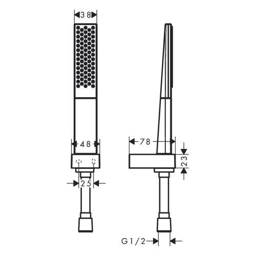 Душовий набір Hansgrohe Rainfinity 100 1jet із душовим шлангом 125 см 26857000