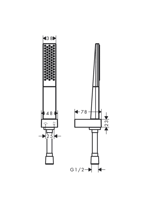 Душевой набор Hansgrohe Rainfinity 100 1jet с душевым шлангом 125 см 26857000