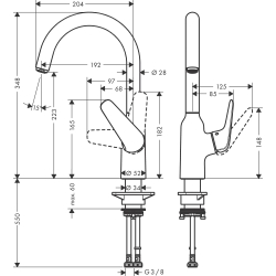 Смеситель для кухни Hansgrohe Focus M42 71802000