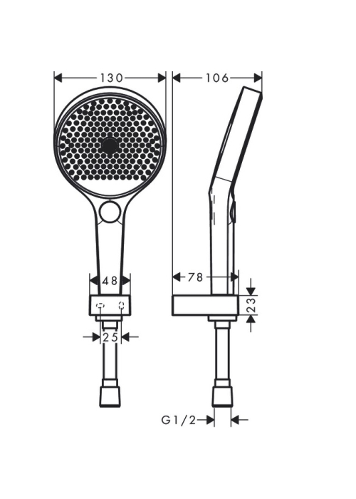 Душевой набор Hansgrohe Rainfinity 130 3jet с душевым шлангом 160 см 26851700