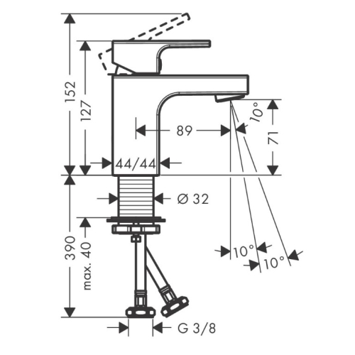 Змішувач для раковини Hansgrohe Vernis Shape 71567000 хром