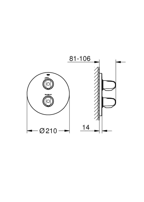 Термостат для душа Grohe Grohtherm 1000 New 19984000