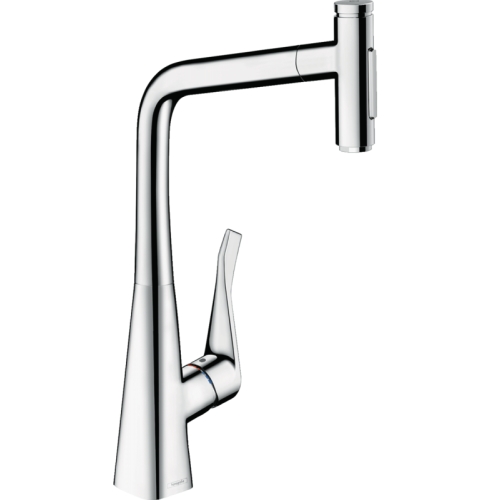 Смеситель для кухни Hansgrohe Metris Select 320 2jet с выдвижным изливом 73820000