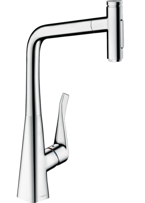 Смеситель для кухни Hansgrohe Metris Select 320 2jet с выдвижным изливом 73820000