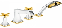 Смеситель на борт ванны Hansgrohe Metropol Classic Chrome/Gold Optic 31449090