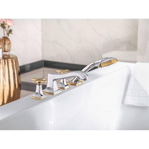 Змішувач на борт ванни Hansgrohe Metropol Classic Chrome/Gold Optic 31449090