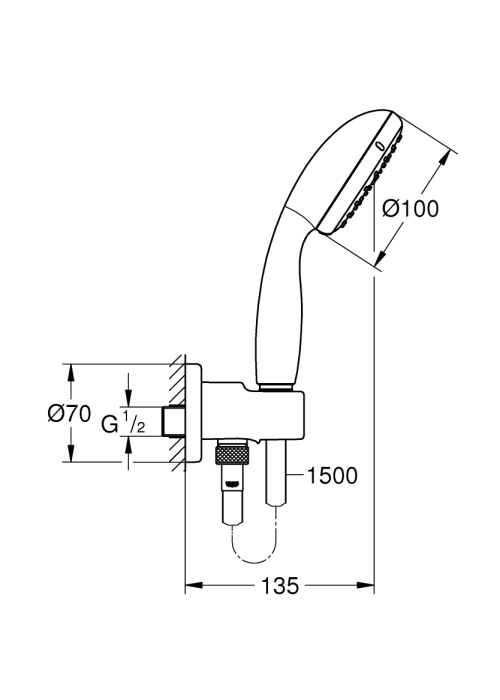 Комплект скрытого монтажа Grohe Grohtherm 3472900A