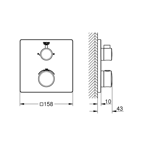 Комплект прихованого монтажу Grohe Grohtherm 3472900A