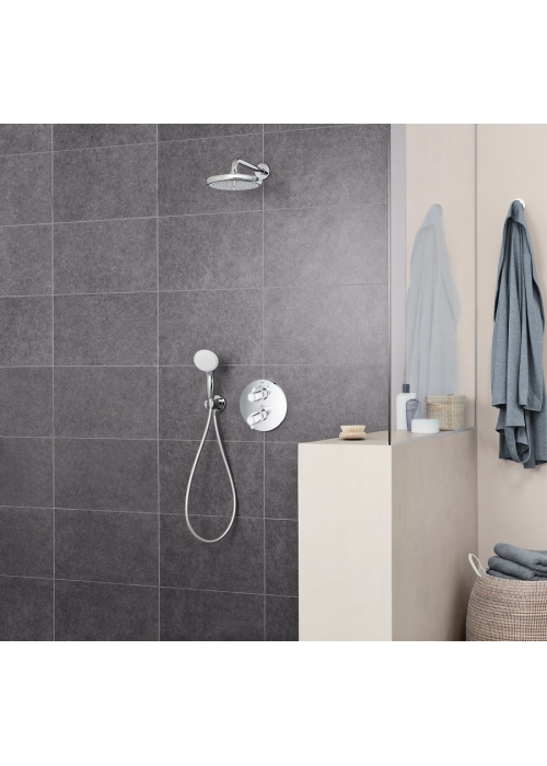 Верхний душ Grohe Tempesta 250 с кронштейном к стене с EcoJoy, 26668000